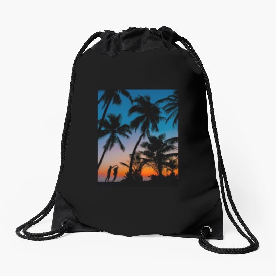 SWEETNESS OF DANCE -SUNSET IMAGE. Drawstring Bags