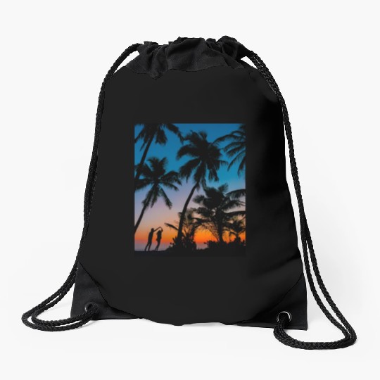 SWEETNESS OF DANCE -SUNSET IMAGE. Drawstring Bags