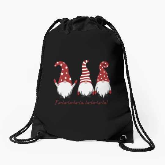 Three Christmas Dwarfs - Fa la la la la la la la Drawstring Bags