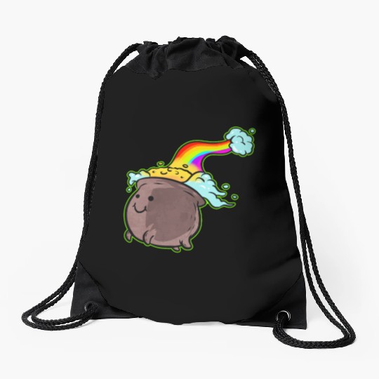 A Pot Of Gold At The End Of A Rainbow For St. Drawstring Bags