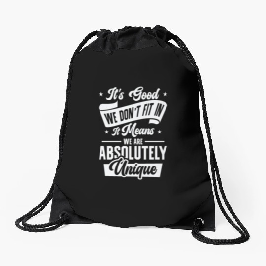 Positivity Misfits Poets Poetry Unique Uniqueness Drawstring Bags