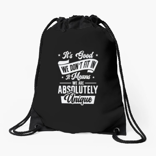 Positivity Misfits Poets Poetry Unique Uniqueness Drawstring Bags