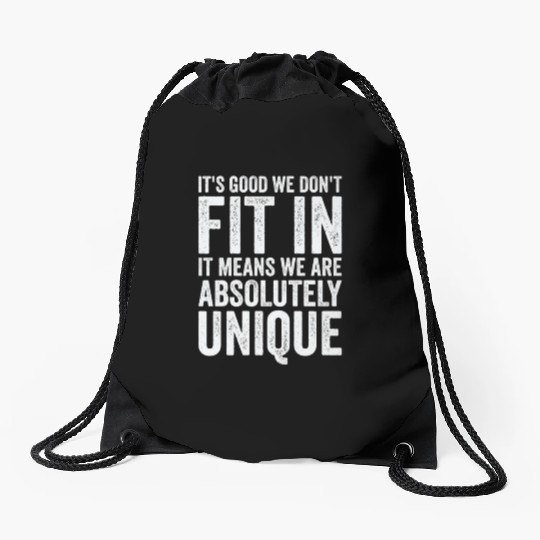 Positivity Misfits Poets Poetry Unique Uniqueness Drawstring Bags