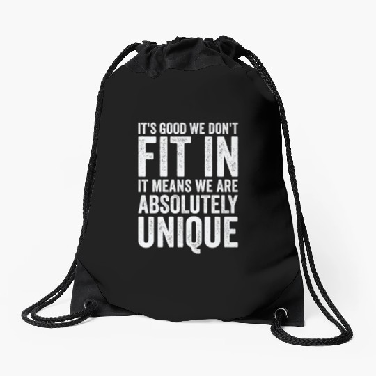 Positivity Misfits Poets Poetry Unique Uniqueness Drawstring Bags