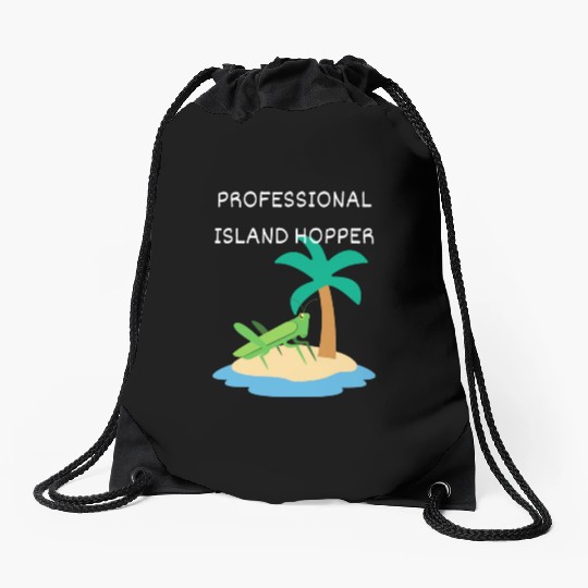 Professional Island Hopper Cruise Vacation Drawstring Bags