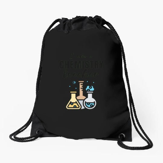 Back To School Educational Chemistry Teacher Drawstring Bags