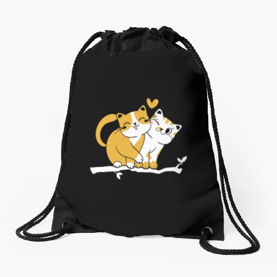 Cat Owner Cute Cat Lover Baby Cats Owner I Cute Ca Drawstring Bags