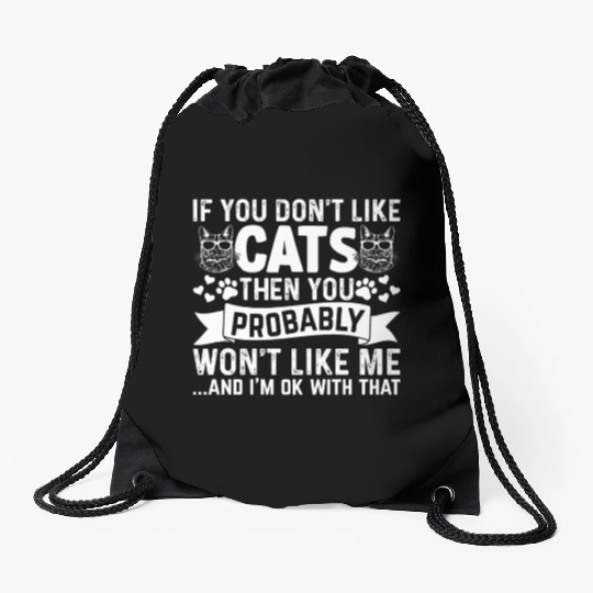 Cat Owner Cat Lover Baby Cats I Cute Cat Lover Drawstring Bags