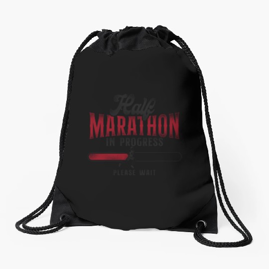 Running Runner Half Marathon Drawstring Bags