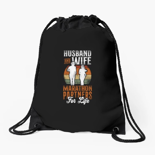 Running Runner Half Marathon Drawstring Bags