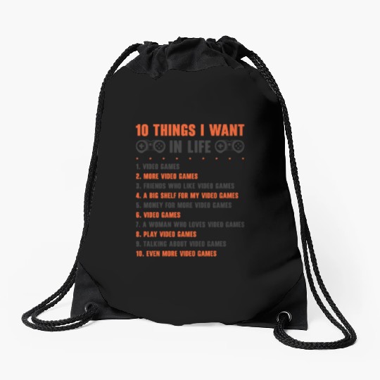 Gaming Gamer Playing Video Game Computer Drawstring Bags