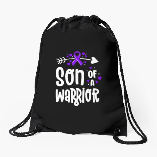 Son Of A Warrior Hodgkins Lymphoma Cancer Drawstring Bags