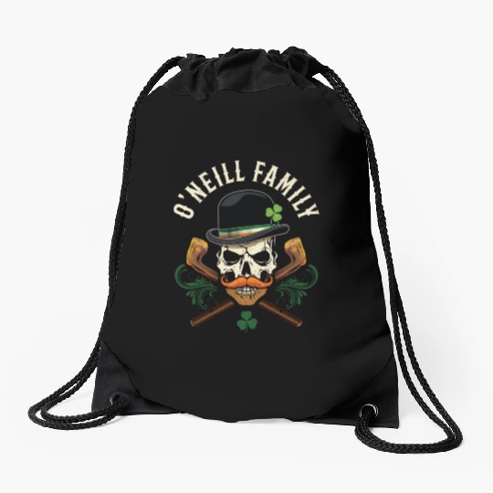 O'Neill Family Irish Skull with Shillelagh Drawstring Bags