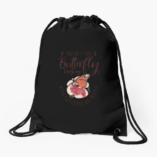 Celestial Art Butterfly Talking Mystical Insect Drawstring Bags
