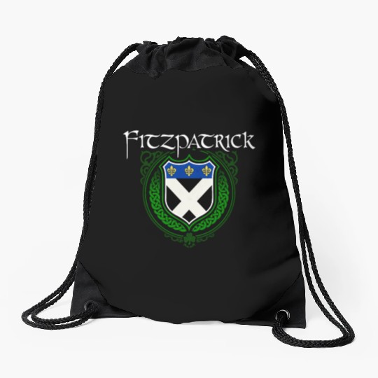 Fitzpatrick Family Irish Coat of Arms Clan Crest Drawstring Bags