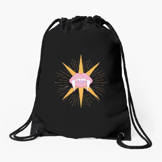BACK TO SCHOOL HALLOWEN DESIGN SHINING VAMPIRE Drawstring Bags