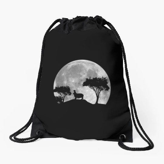 Hippo By Night Drawstring Bags