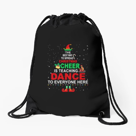 Dance Teacher Christmas Drawstring Bags Elf Cheer Drawstring Bags