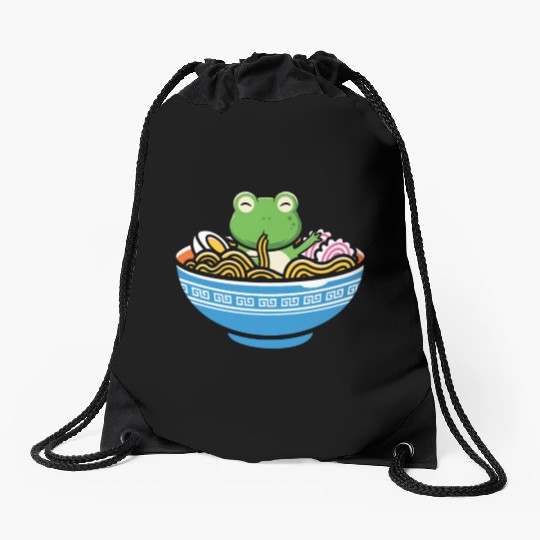 Ramen Cute Frog Japan Kawaii Drawstring Bags