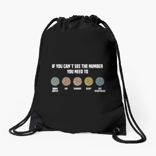 Ishihara Numbers - Eat Vegetables Drawstring Bags