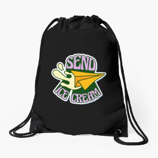 send ice cream Drawstring Bags