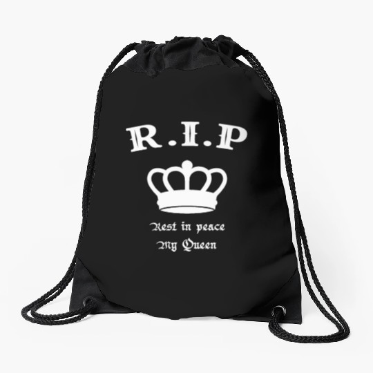 rest in peace queen elizabeth Drawstring Bags