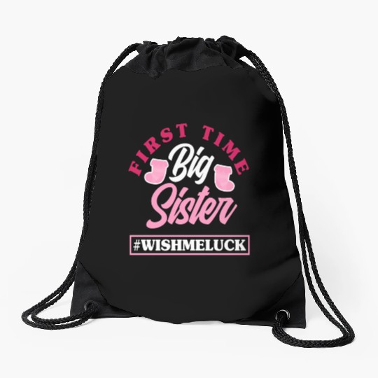 Girl Sister Siblings Drawstring Bags