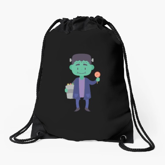 Candy Collector Happy Scary Halloween Vampire Drawstring Bags