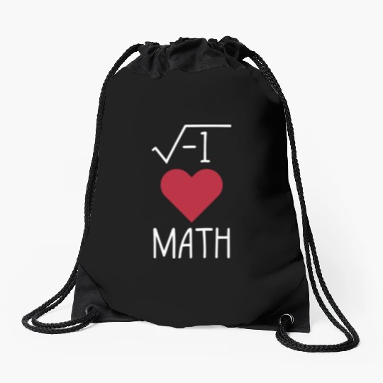 Funny I Love Math Drawstring Bags