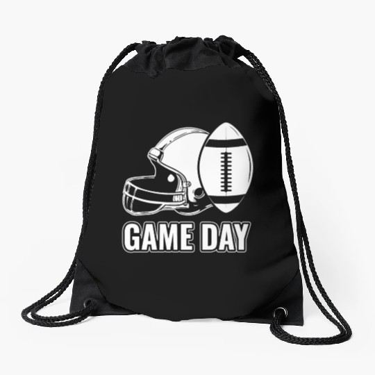 American Football Fan Support Game Day Football Drawstring Bags