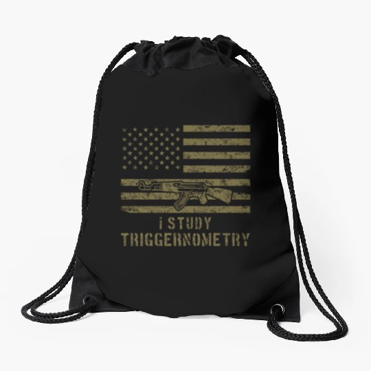 I Study Triggernometry Gun Lover Drawstring Bags