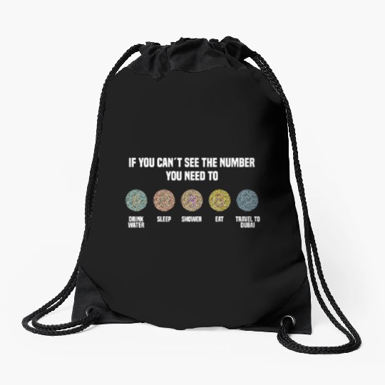Ishihara Numbers - Travel To Dubai Drawstring Bags