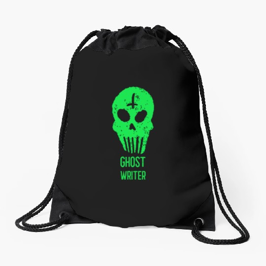 Ghost Writer Halloween Trick or Treat Costume Drawstring Bags