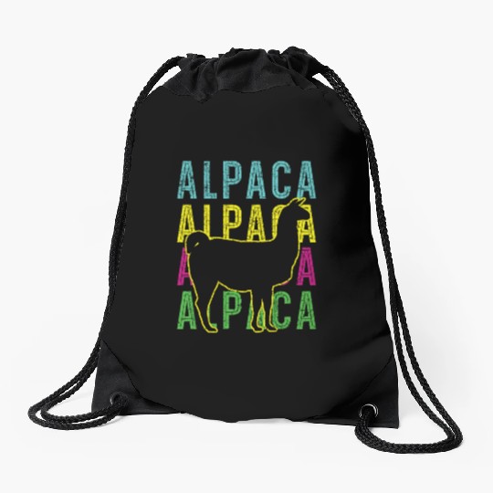 Alpaca Llama Lover Alpaca Whisperer Farm Animal Drawstring Bags
