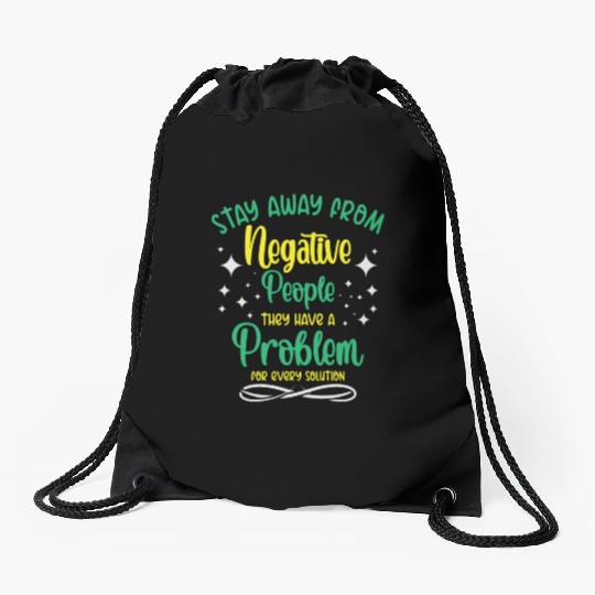 Problem Solution Critical Thinkers Positive Drawstring Bags