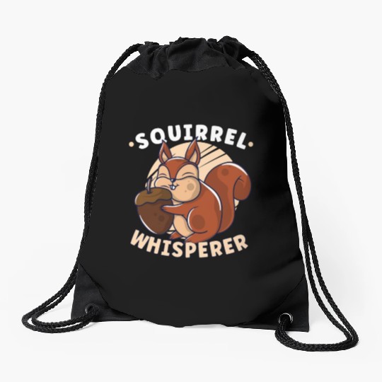 Funny Squirrel Fan Squirrel Lover Chipmunk Addict Drawstring Bags