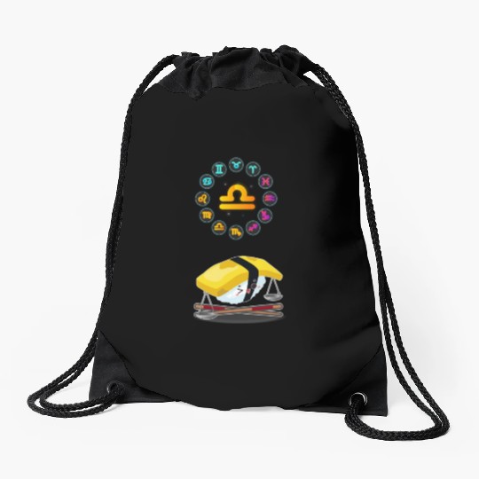 Japanese Sushi Funny Libra Zodiac Sushi Lover Pun Drawstring Bags
