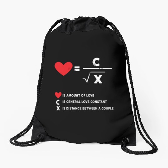 amount of love math Drawstring Bags
