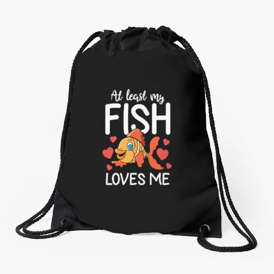Fishing Valentine Clothes Gift for Him Her My Drawstring Bags