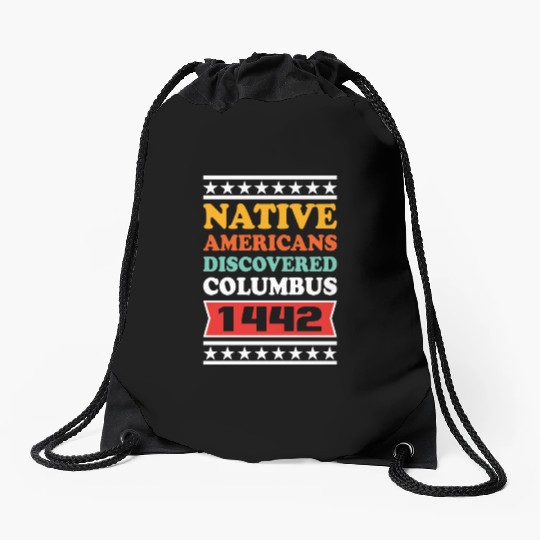 Columbus Day Drawstring Bags