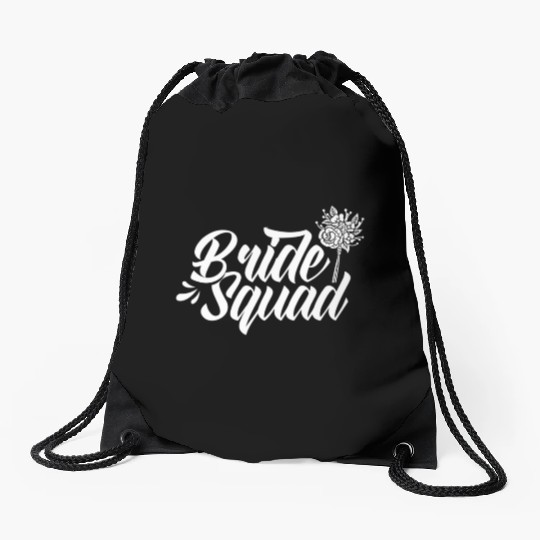 Bride Squad Wedding Bachelorette Party Cute Drawstring Bags