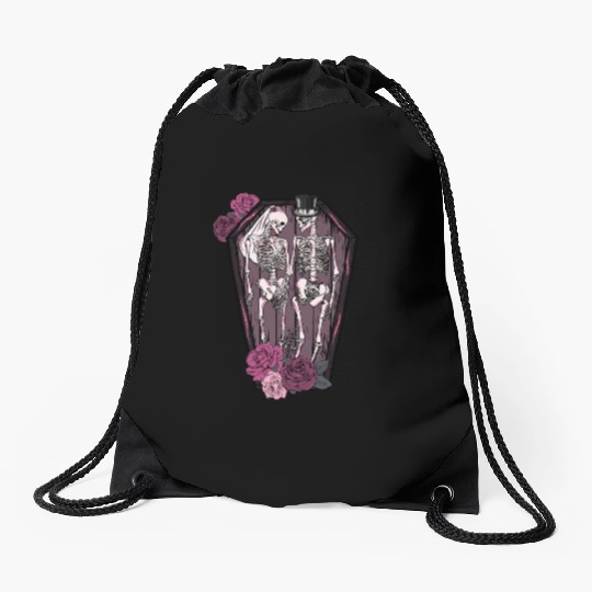 Till death do us part Drawstring Bags