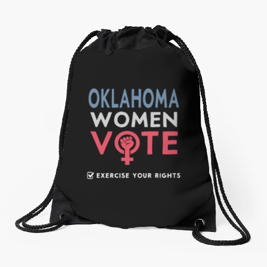 Oklahoma Women Vote Voter 2022 Election Feminist Drawstring Bags