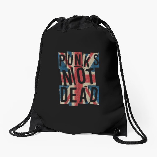 Punk Is Not Dead Drawstring Bags