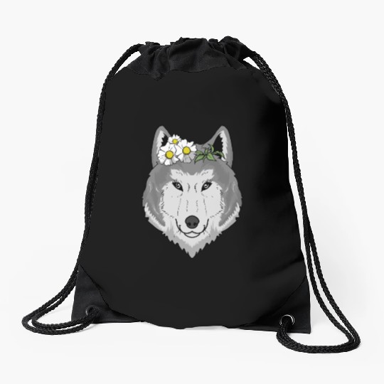 She Wolf Drawstring Bags