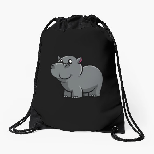 Hippo Drawstring Bags