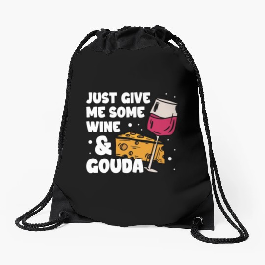 Gouda Cheese Slices charcuterie cheese board Drawstring Bags