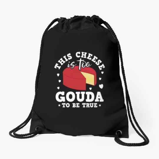 Gouda Cheese Slices charcuterie cheese board Drawstring Bags