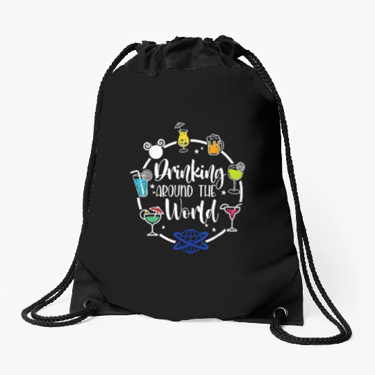 Drinking Around The World Drawstring Bags