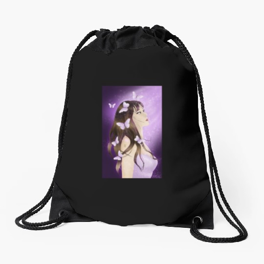 BTS Butterfly Fan Girl Drawstring Bags